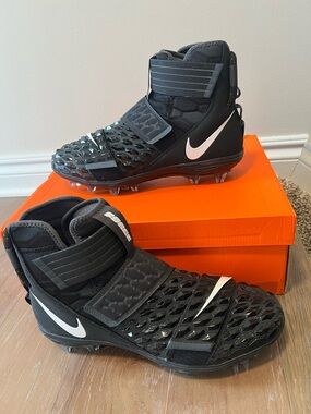 Nike Force Savage Elite 2 Black White Football Cleats AH3999-001 Men’s Size 11.5